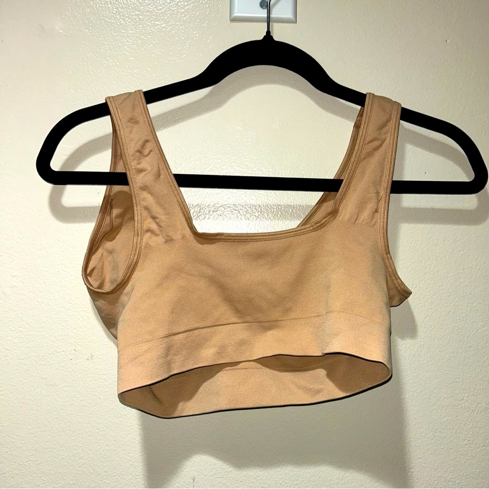 RHONDA SHEAR spanxx like Beige  Leisure Bra size L